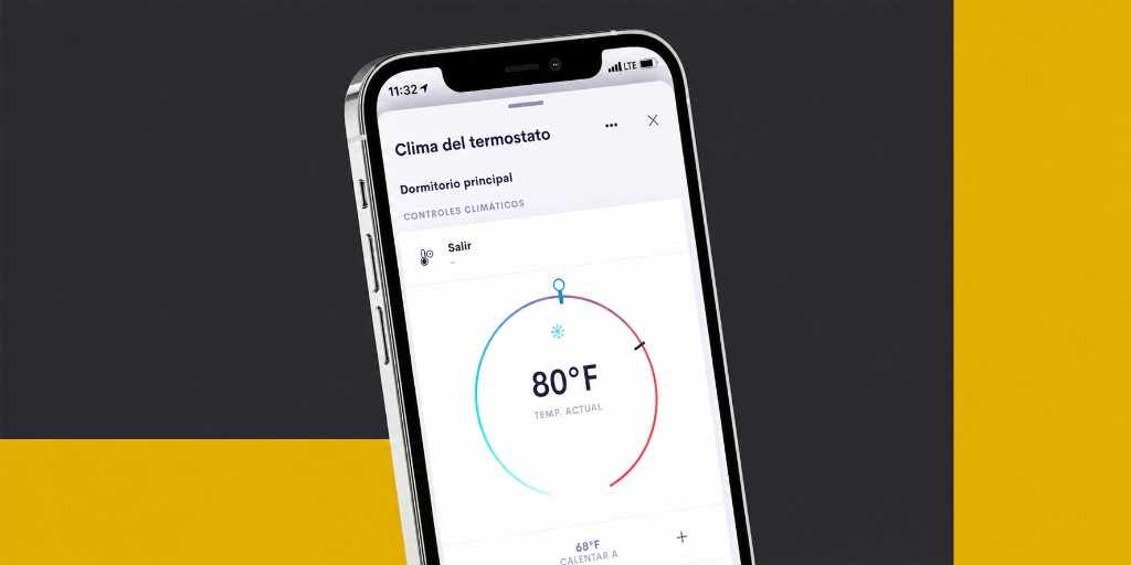App Crestron Home: control de clima y termostato en smartphone